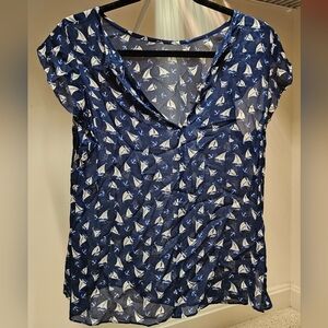Polo Ralph Lauren  •  Sheer Silk Sleeveless Blouse, Size S
